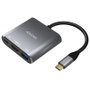Aisens Conversor USB-C a HDMI, USB-C y USB 3.0 3 en 1, Gris